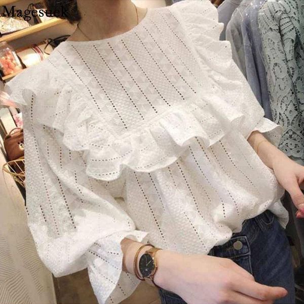 women's blouses & shirts ruffles white sweet lace blouse hollow out embroidery loose shirt spring autumn arrival womens and blusas 158
women's blouses & shirts ruffles white sweet lace blouse hollow out embroidery loose shirt spring autumn arrival womens and blusas 158