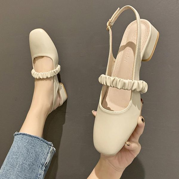 dress shoes baotou sandals women's 2021 summer sweet thick heel minority french pearl gentle elastic band mary jane, Black
dress shoes baotou sandals women's 2021 summer sweet thick heel minority french pearl gentle elastic band mary jane, Black