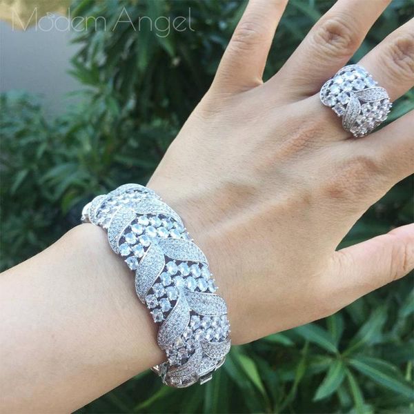 earrings & necklace modemangel fashion zircon wedding jewelry luxurious elements leaf crystal bracelets bangles ring set for brides, Silver
earrings & necklace modemangel fashion zircon wedding jewelry luxurious elements leaf crystal bracelets bangles ring set for brides, Silver