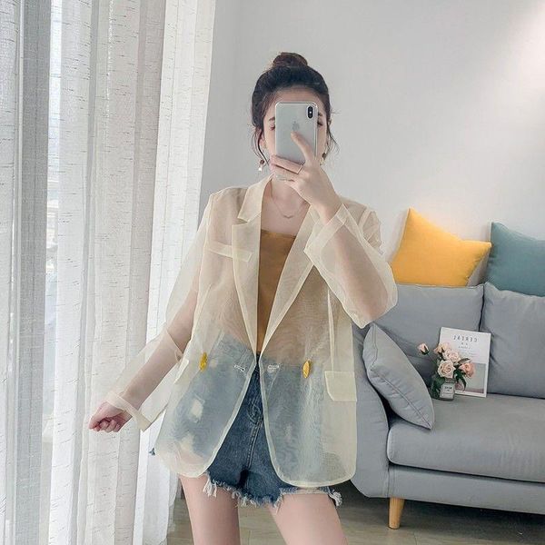 women's jackets spring summer 2021 fashion women solid thin perspective turn-down collar long sleeve loose sun protection jacket y193, Black;brown
women's jackets spring summer 2021 fashion women solid thin perspective turn-down collar long sleeve loose sun protection jacket y193, Black;brown