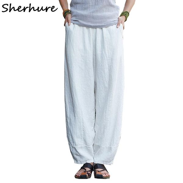 women's pants & capris sherhure 2021 women spring loose style cotton linen female trousers casual vintage long, Black;white
women's pants & capris sherhure 2021 women spring loose style cotton linen female trousers casual vintage long, Black;white