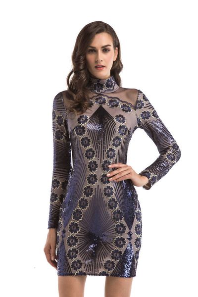 luxury evening party dresses 2021 long sleeve high neck sequin mini short, Black
luxury evening party dresses 2021 long sleeve high neck sequin mini short, Black