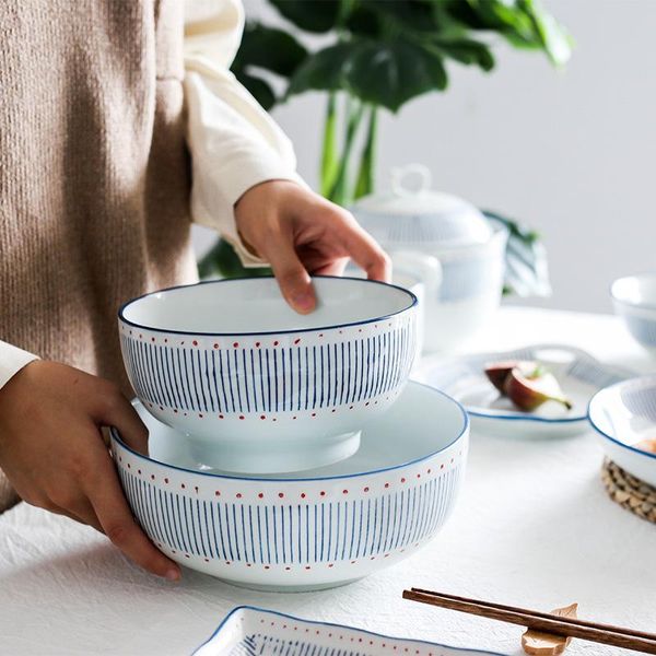 bowls chinese cuisine dinnerware ceramic ramen bowl big noodle blue strip rice soup
bowls chinese cuisine dinnerware ceramic ramen bowl big noodle blue strip rice soup