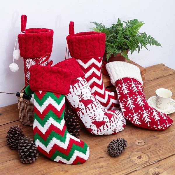 christmas decorations knitted socks yarn red and white elk gift bag children for home 2021
christmas decorations knitted socks yarn red and white elk gift bag children for home 2021