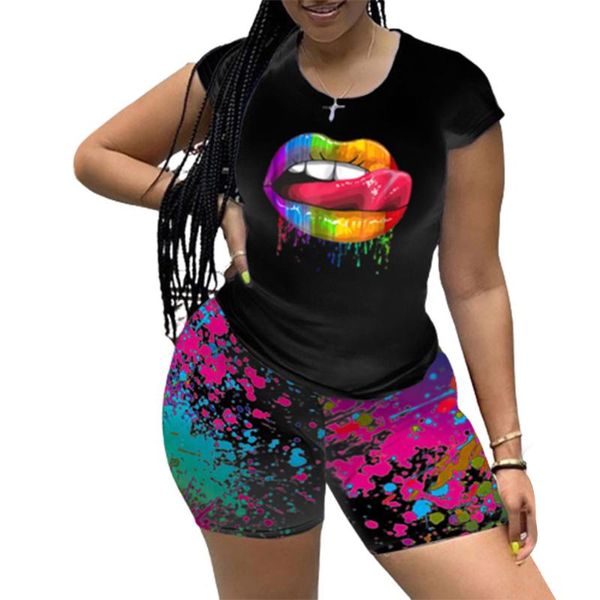 plus size tracksuits women 3xl lip print shorts suit casual summer fashion multicolor two piece sets short sleeve loose comfy suits d30
plus size tracksuits women 3xl lip print shorts suit casual summer fashion multicolor two piece sets short sleeve loose comfy suits d30