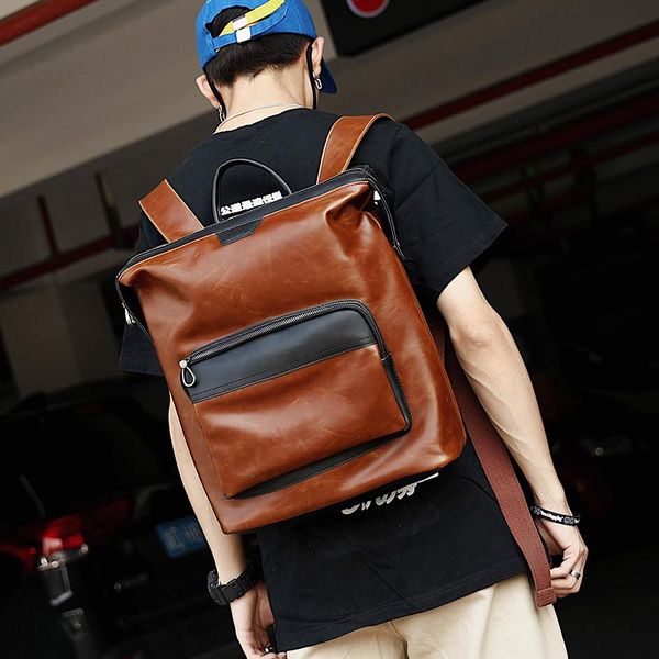 vintage crazy horse synthetic leather men backpack korean fashion outdoor travel bag perfect quality cool students school
vintage crazy horse synthetic leather men backpack korean fashion outdoor travel bag perfect quality cool students school