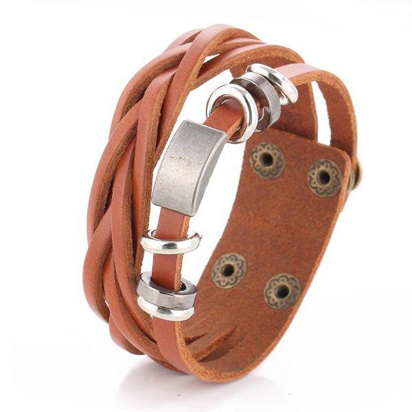 charm bracelets multilayer men casual fashion braided leather for vintage faux bracelet vb824, Golden;silver
charm bracelets multilayer men casual fashion braided leather for vintage faux bracelet vb824, Golden;silver