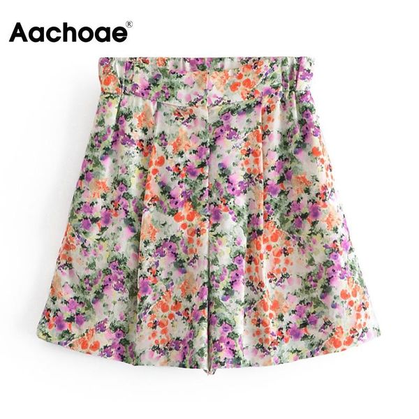 women's shorts aachoae summer 2021 women vinatge floral printed casual high elastic waist bottoms female pockets mujer pantalones, White;black
women's shorts aachoae summer 2021 women vinatge floral printed casual high elastic waist bottoms female pockets mujer pantalones, White;black