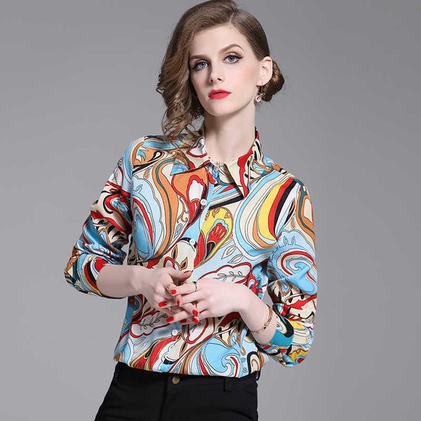 verhellen runway shirts autumn women's long sleeve multicolor print elegant office work casual blouse 210706, White
verhellen runway shirts autumn women's long sleeve multicolor print elegant office work casual blouse 210706, White