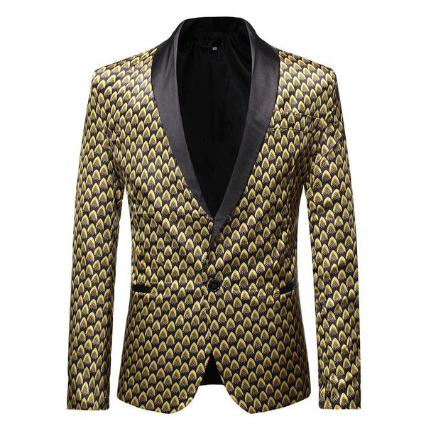 men's suits & blazers mens shiny gold blazer jacket 2021 brand shawl collar one button men business wedding dress stage singer costumes, White;black
men's suits & blazers mens shiny gold blazer jacket 2021 brand shawl collar one button men business wedding dress stage singer costumes, White;black
