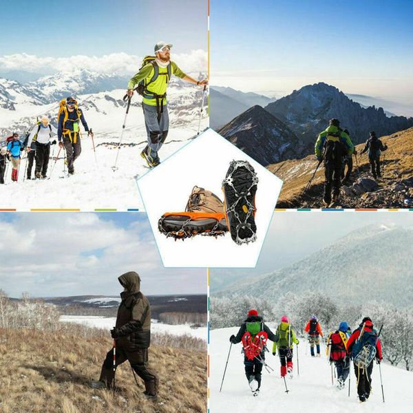 cords, slings and webbing 18 teeth ice snow crampons anti-slip climbing gripper shoe covers spike cleats
cords, slings and webbing 18 teeth ice snow crampons anti-slip climbing gripper shoe covers spike cleats