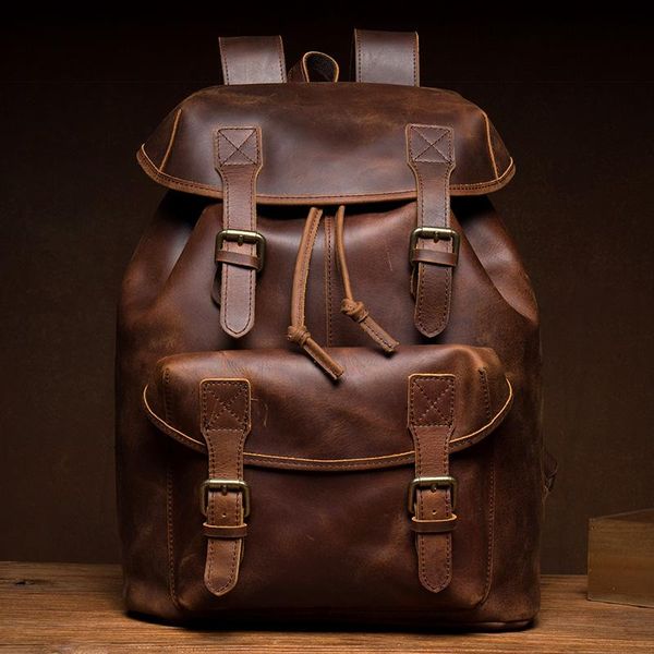backpack vintage woman genuine leather travel mochila school daypacks business lapbagpack male large capacity shoulder bag
backpack vintage woman genuine leather travel mochila school daypacks business lapbagpack male large capacity shoulder bag