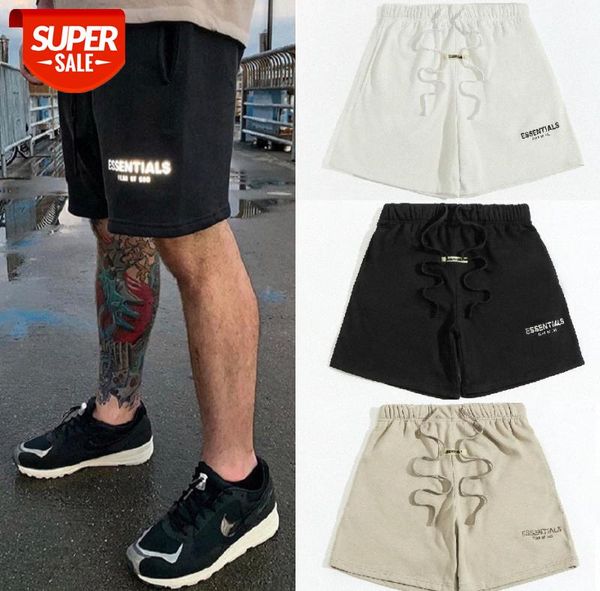 street eentials double thread reflective embroidery fear of god drawstring five-point pants loose shorts #1d4w, Black 
street eentials double thread reflective embroidery fear of god drawstring five-point pants loose shorts #1d4w, Black