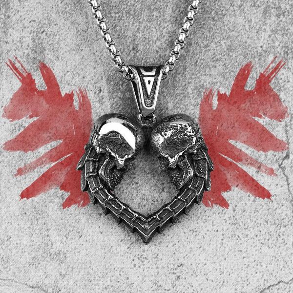 chains loyal love skull stainless steel men necklaces pendants chain punk gothic for boyfriend male jewelry creativity gift wholesale, Silver
chains loyal love skull stainless steel men necklaces pendants chain punk gothic for boyfriend male jewelry creativity gift wholesale, Silver