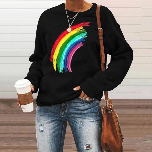 women's blouses & shirts winter autumn fashion casual rainbow printed long sleeve hoodie ladies loose o-neck blouse sweatshirt pull, White
women's blouses & shirts winter autumn fashion casual rainbow printed long sleeve hoodie ladies loose o-neck blouse sweatshirt pull, White