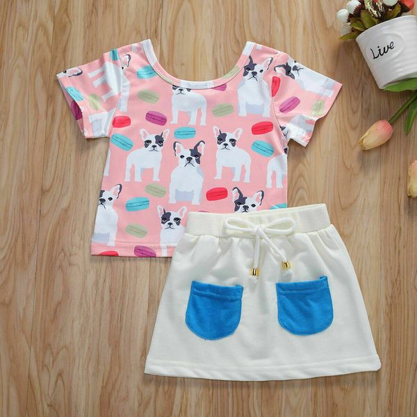 0-4y summer toddler baby girl clothes sets cartoon print t-shirt pocket skirt casual outfit, White
0-4y summer toddler baby girl clothes sets cartoon print t-shirt pocket skirt casual outfit, White
