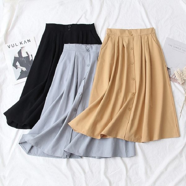 women's pants & capris summer retro casual students skirts high waist slim midi single-breasted large swing a-line long female ete, Black;white
women's pants & capris summer retro casual students skirts high waist slim midi single-breasted large swing a-line long female ete, Black;white