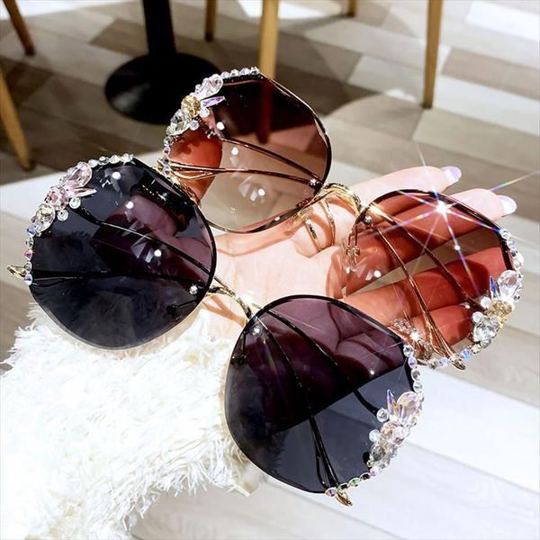 sunglasses women brand designer rimless gradient sun glasses shades cutting lens ladies frameless eyeglasses uv400, White;black
sunglasses women brand designer rimless gradient sun glasses shades cutting lens ladies frameless eyeglasses uv400, White;black