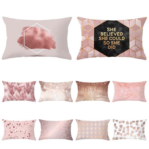cushion/decorative pillow 30x50cm geometric throw case rose gold pink cushion cover home sofa decorative pillows cotton polyester
cushion/decorative pillow 30x50cm geometric throw case rose gold pink cushion cover home sofa decorative pillows cotton polyester