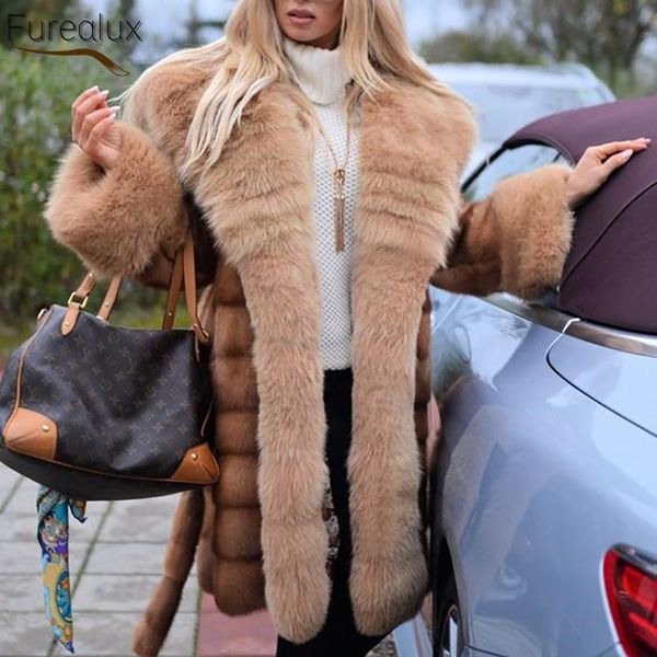 women's fur & faux furealux real natural mink coat women winter medium warm vintage clothes elegant with pocket outwear, Black
women's fur & faux furealux real natural mink coat women winter medium warm vintage clothes elegant with pocket outwear, Black