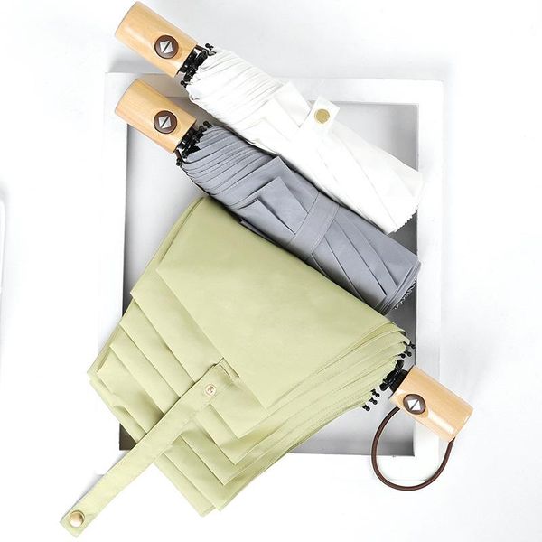 umbrellas folded automatic umbrella men mini windproof rain women big travel clear corporation wood handle 8 bone pure colour
umbrellas folded automatic umbrella men mini windproof rain women big travel clear corporation wood handle 8 bone pure colour