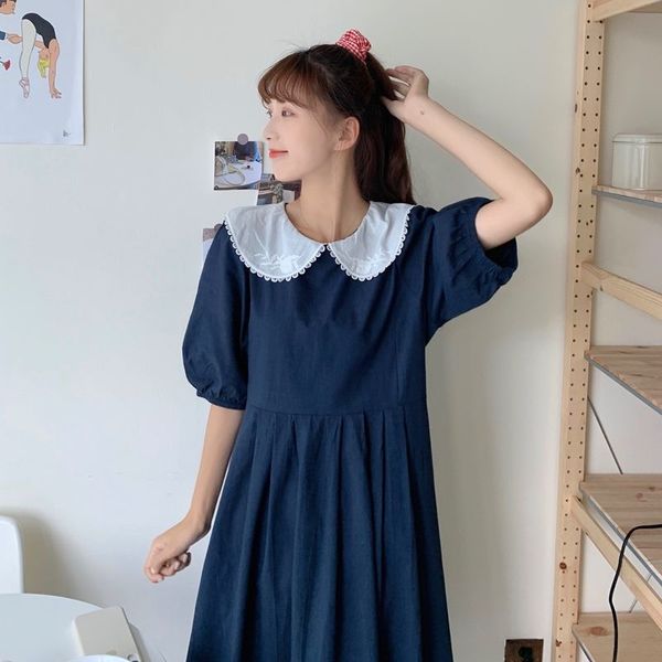 lace patchwork peter pan collar casual vestidos summer vintage dresses for women korean up slim waist long dress 210517, Black;gray
lace patchwork peter pan collar casual vestidos summer vintage dresses for women korean up slim waist long dress 210517, Black;gray