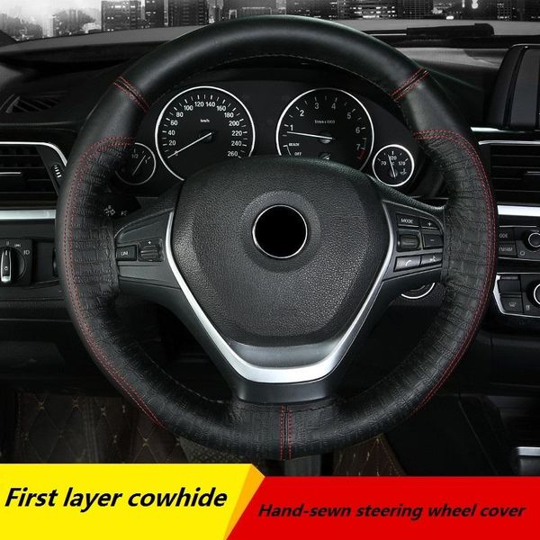 steering wheel covers diy hand-stitched car cover cowhide material with needle thread suitable for 38 cm auto parts
steering wheel covers diy hand-stitched car cover cowhide material with needle thread suitable for 38 cm auto parts