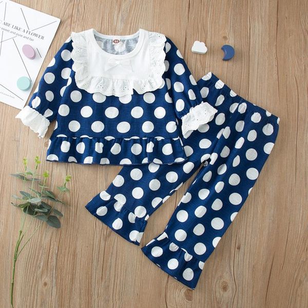 pajamas spring autumn girls home polka dot blue lace stitching long sleeve trousers toddler kids baby children sets 2pcs, Blue;red
pajamas spring autumn girls home polka dot blue lace stitching long sleeve trousers toddler kids baby children sets 2pcs, Blue;red