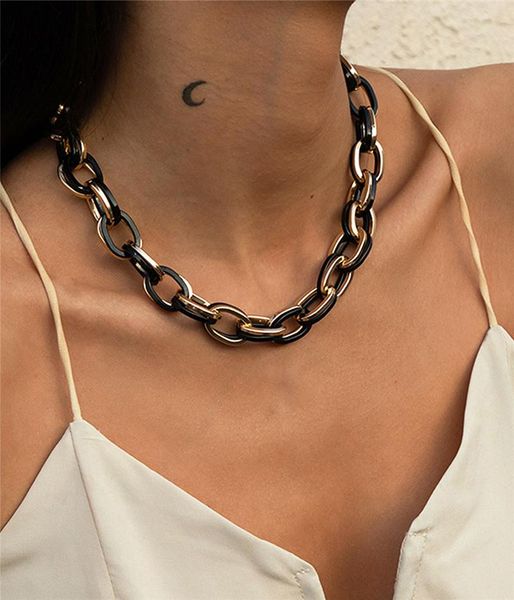 chains simple retro single-layer tassel necklace female punk mixed color double buckle thick chain hip-hop, Silver
chains simple retro single-layer tassel necklace female punk mixed color double buckle thick chain hip-hop, Silver
