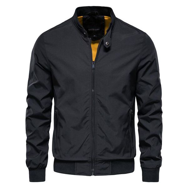 men's jackets trendy solid color jacket men casual stand collar long sleeve mens autumn streetwear quality slim fit male, Black;brown
men's jackets trendy solid color jacket men casual stand collar long sleeve mens autumn streetwear quality slim fit male, Black;brown