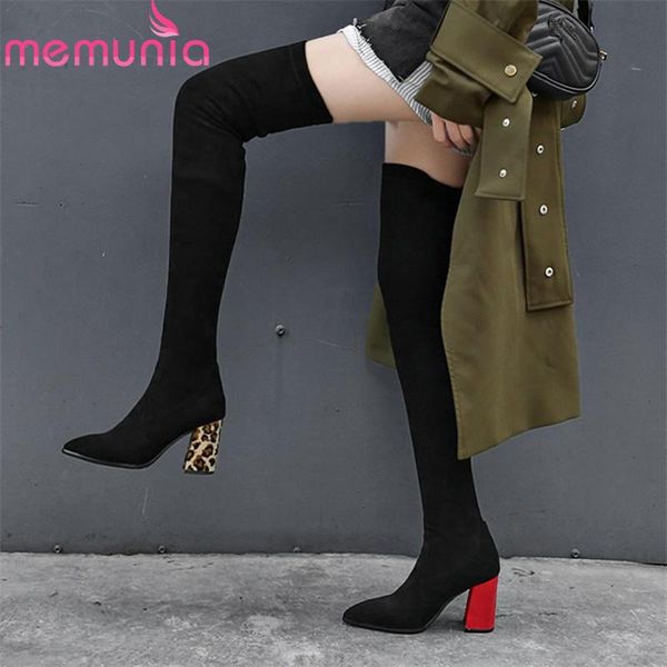 boots memunia big size 34-43 women thick colors high heels stretch faux suede quality thigh, Black
boots memunia big size 34-43 women thick colors high heels stretch faux suede quality thigh, Black