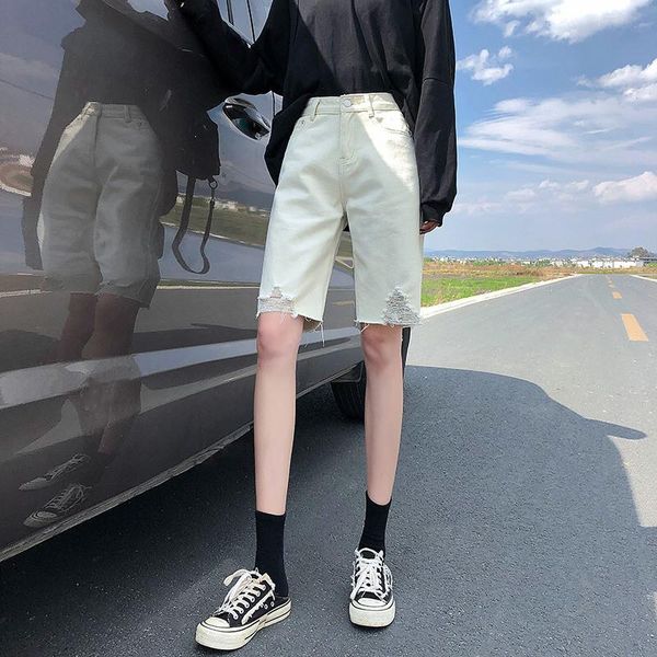 women's jeans apricot ankle length woman summer korean denim short feminino plus size ripped boyfriend for women, Blue
women's jeans apricot ankle length woman summer korean denim short feminino plus size ripped boyfriend for women, Blue