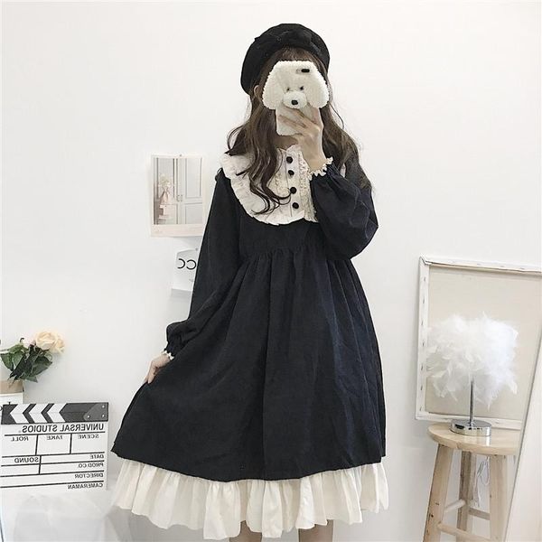 casual dresses japan lolita style women's clothing fashion brand sweet kawaii dress women spring autumn patchwork ruffles ulzzang, Black;gray
casual dresses japan lolita style women's clothing fashion brand sweet kawaii dress women spring autumn patchwork ruffles ulzzang, Black;gray