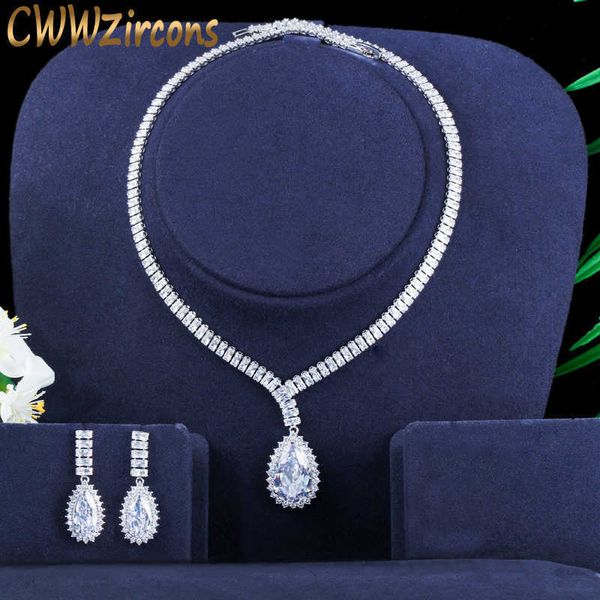 very shiny white big water drop cubic zircon women wedding necklace and earrings bridal party dress jewelry sets t437 210714, Silver
very shiny white big water drop cubic zircon women wedding necklace and earrings bridal party dress jewelry sets t437 210714, Silver