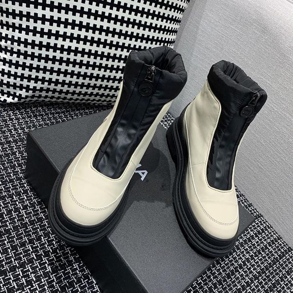 boots mixed color front zip women ankle warm winter snow for genuine leather water proof short, Black
boots mixed color front zip women ankle warm winter snow for genuine leather water proof short, Black