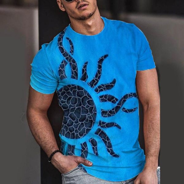 men's t-shirts vintage fashion summer casual sun print short sleeve plus size round neck streetwear pullover t-shirt, White;black 
men's t-shirts vintage fashion summer casual sun print short sleeve plus size round neck streetwear pullover t-shirt, White;black