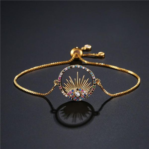 fashion colourful cz lucky evil eye bracelet gold/silver color adjustable chain & bangle female wedding jewelry charm bracelets, Golden;silver
fashion colourful cz lucky evil eye bracelet gold/silver color adjustable chain & bangle female wedding jewelry charm bracelets, Golden;silver