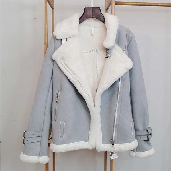 lamb wool parka jacket women winter short overcoat outerwear deerskin velvet loose thick warm locomotive cotton clothing 211220, Black
lamb wool parka jacket women winter short overcoat outerwear deerskin velvet loose thick warm locomotive cotton clothing 211220, Black