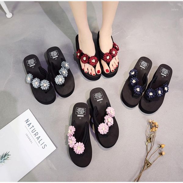 slippers summer women bohemian flip-flops handmade daisy lady platform ramp non-slip outside casual beach shoes1, Black
slippers summer women bohemian flip-flops handmade daisy lady platform ramp non-slip outside casual beach shoes1, Black