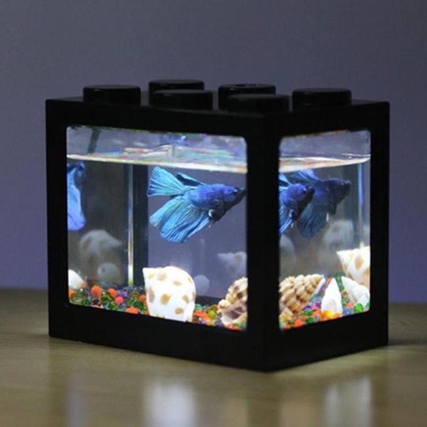 aquariums mini transparent aquarium usb led light lamp fish tank home office tea table decoration small building block
aquariums mini transparent aquarium usb led light lamp fish tank home office tea table decoration small building block