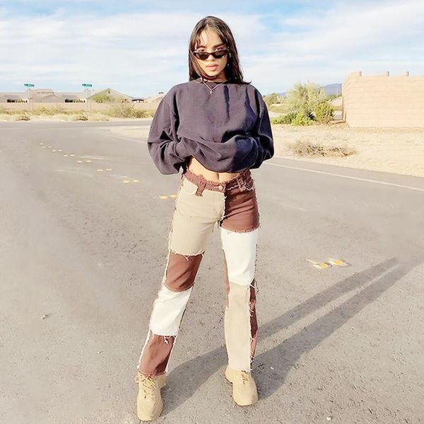 women's jeans color block splicing woman skinny straight mid waist denim trousers streetwear pants tribal nation fashion clothin, Blue
women's jeans color block splicing woman skinny straight mid waist denim trousers streetwear pants tribal nation fashion clothin, Blue