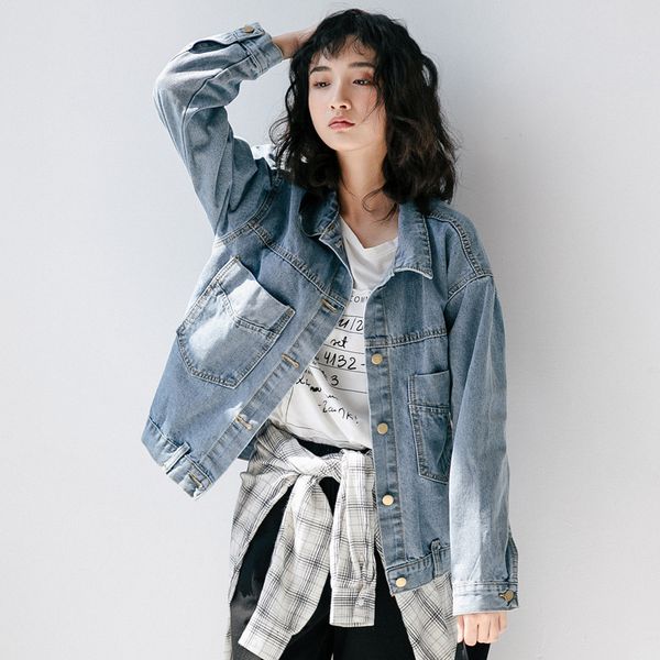 women's jackets autumn denim jackets of vintage streetwear women splice large pocket female jeans cause long sleeve outwear coat lpje, Black;brown
women's jackets autumn denim jackets of vintage streetwear women splice large pocket female jeans cause long sleeve outwear coat lpje, Black;brown