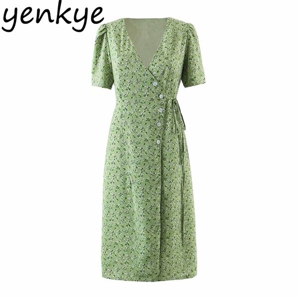summer women vintage green floral print wrap dress female short sleeve a line midi ladies dresses prairie chic vestido 210514, Black;gray
summer women vintage green floral print wrap dress female short sleeve a line midi ladies dresses prairie chic vestido 210514, Black;gray