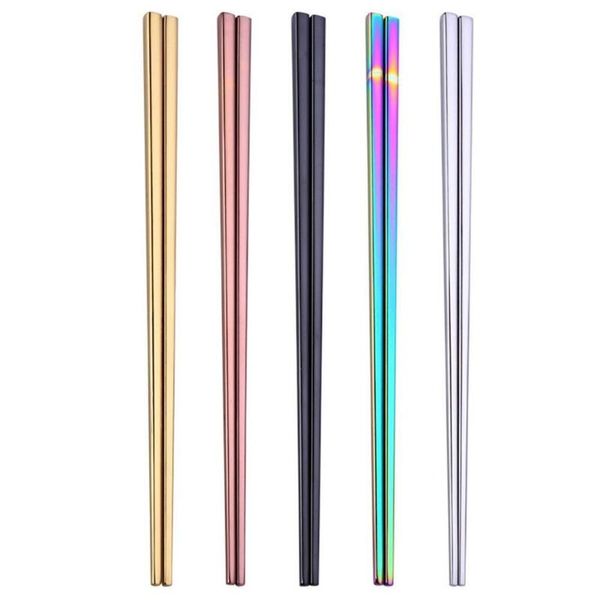 chopsticks 1 pair portable stainless steel reusable rainbow kitchen dining tool accessories tableware for home cafe dessert bar
chopsticks 1 pair portable stainless steel reusable rainbow kitchen dining tool accessories tableware for home cafe dessert bar