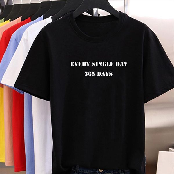 casual loose o neck men fashion punk pop style every single day 365 days white letter printingtshirt, White;black
casual loose o neck men fashion punk pop style every single day 365 days white letter printingtshirt, White;black