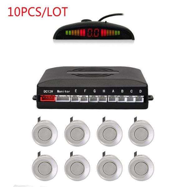 car rear view cameras& parking sensors 10pcs reverse radar system with 8 distance detection + led display sound warning (silver)
car rear view cameras& parking sensors 10pcs reverse radar system with 8 distance detection + led display sound warning (silver)