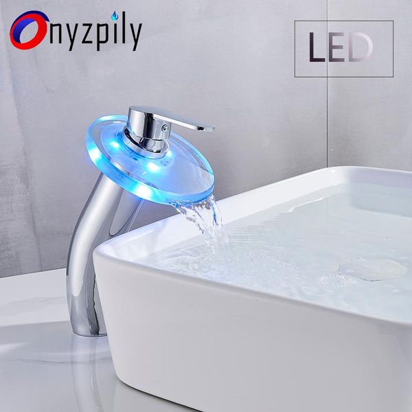 bathroom sink faucets led luminous basin faucet copper waterfall water temperature control discoloration table washbasin mixer tap
bathroom sink faucets led luminous basin faucet copper waterfall water temperature control discoloration table washbasin mixer tap