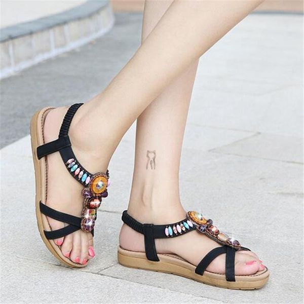 women sandals bohemian colorful beaded beach shoes women's sewing durable casual summer, Black
women sandals bohemian colorful beaded beach shoes women's sewing durable casual summer, Black
