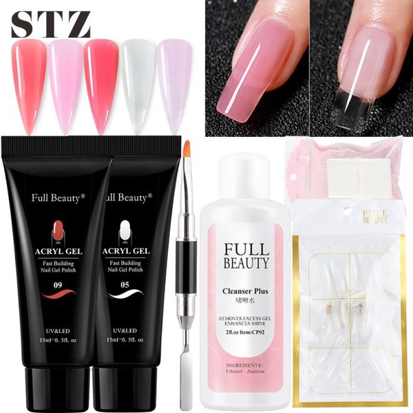 nail art kits stz poly extension gel kit quick building crystal clear polish uv bulider acrylic forms tips manicure set #1809-4
nail art kits stz poly extension gel kit quick building crystal clear polish uv bulider acrylic forms tips manicure set #1809-4