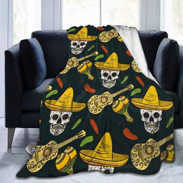 ultra-soft micro fleece blanket,mexican sugar skulls chili pepper guitar,home decor warm throw blanket for couch bed,60"x 50"
ultra-soft micro fleece blanket,mexican sugar skulls chili pepper guitar,home decor warm throw blanket for couch bed,60"x 50"